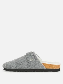Hausschuhe|Hausschuhe|Primark Clog-Mules Aus Filz Grau
