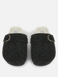 Hausschuhe|Primark Clog-Mules Aus Filz Schwarz