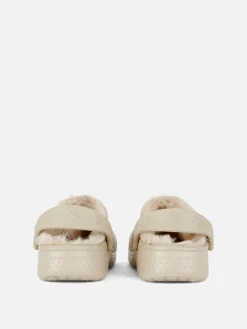 Hausschuhe|Primark Clogs Mit Dinosaurier-Design Und Kunstfellfutter Multi