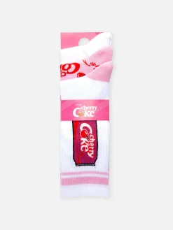 Socken|Primark „Coca-Cola Cherry“ Crew-Socken, 3er-Pack Lilafarben