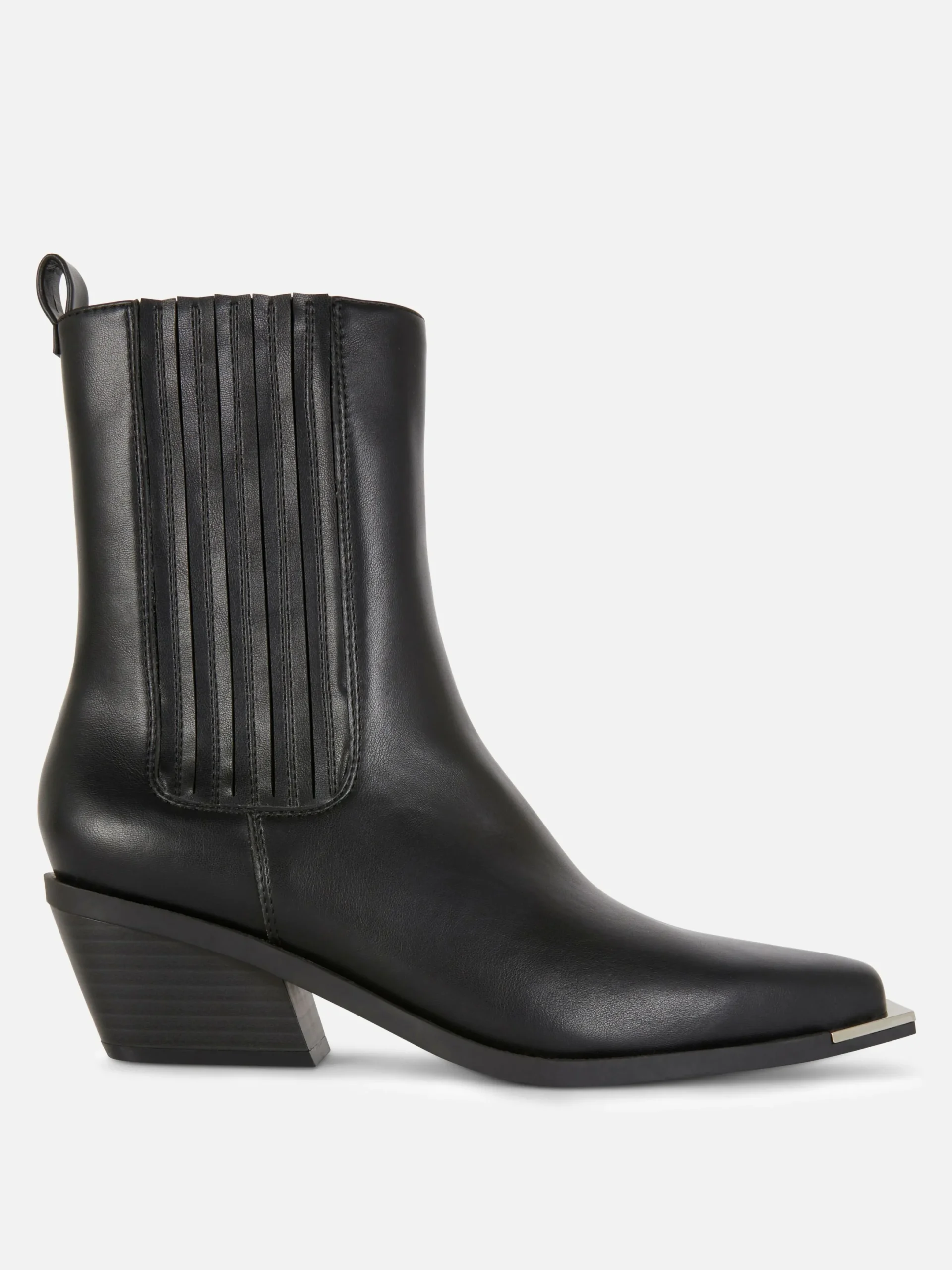 Stiefel|Primark Cowboystiefel Aus Kunstleder Schwarz