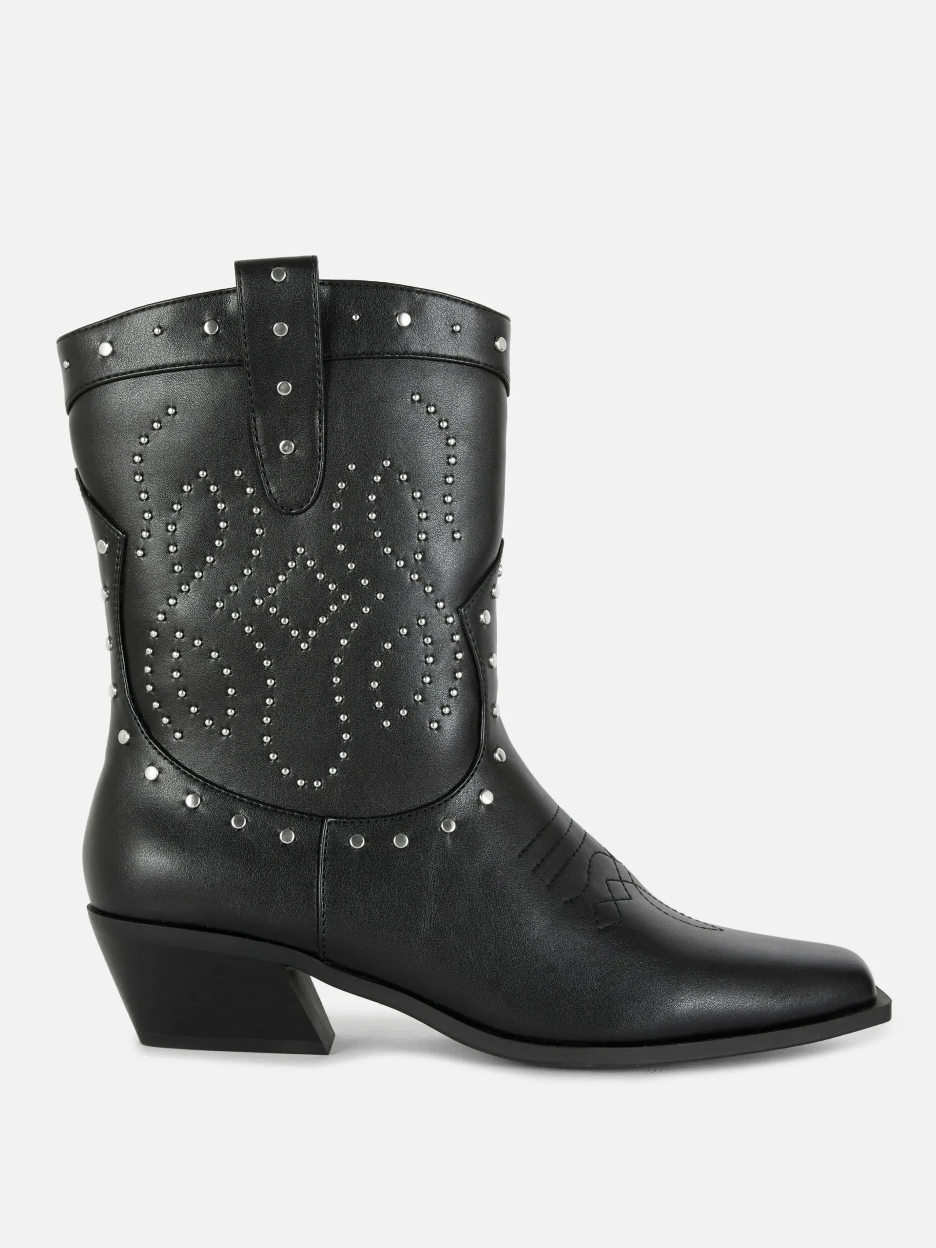 Stiefel|Primark Cowboy-Stiefeletten Mit Nieten Schwarz