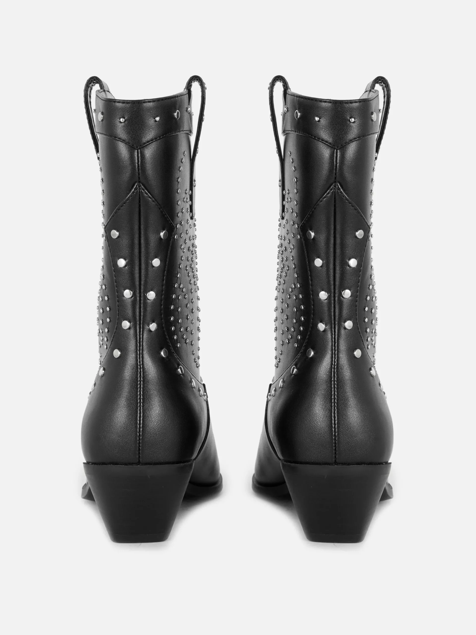 Stiefel|Primark Cowboy-Stiefeletten Mit Nieten Schwarz