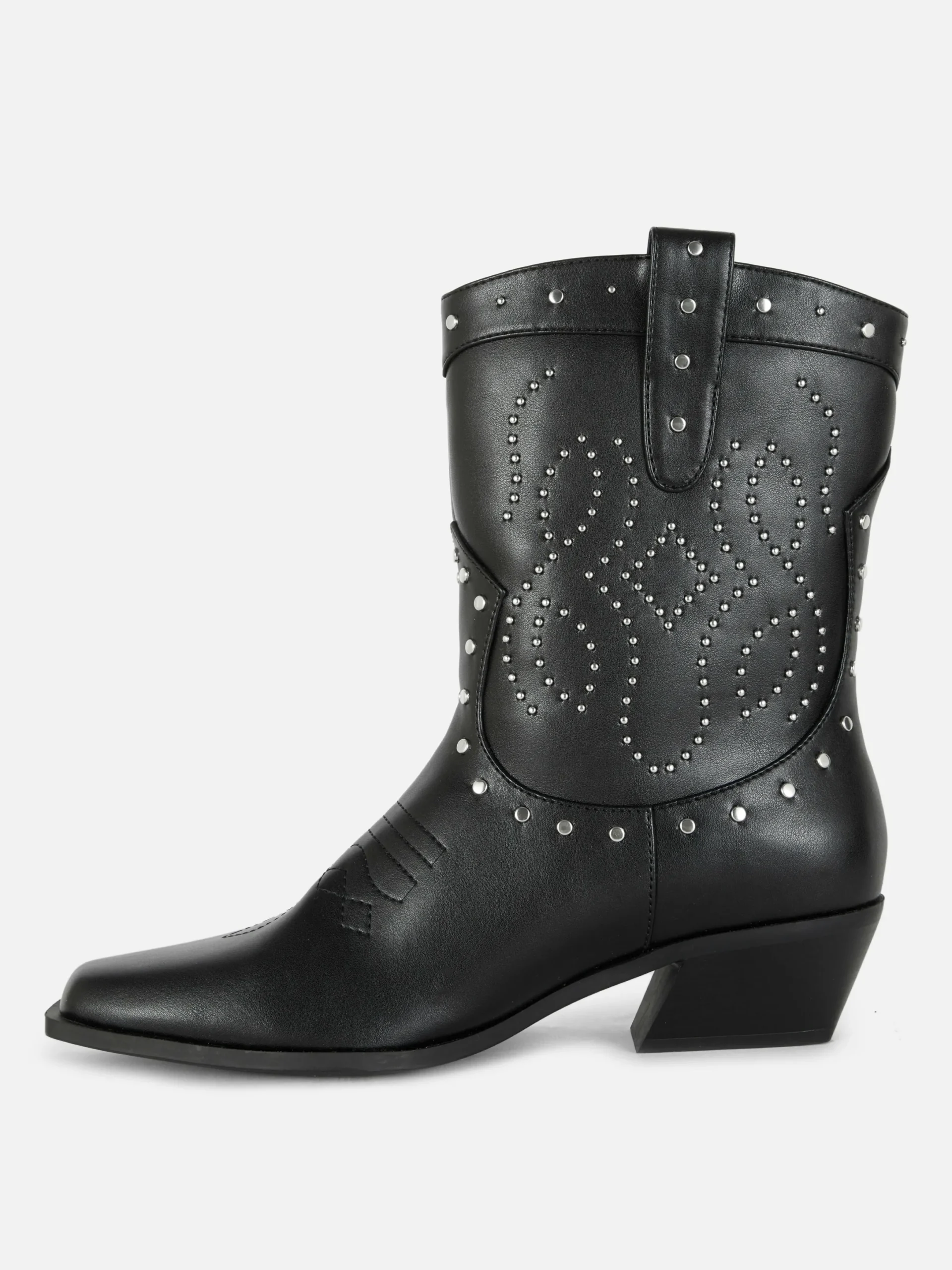 Stiefel|Primark Cowboy-Stiefeletten Mit Nieten Schwarz