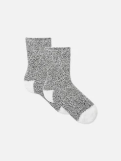 Socken|Primark Crew-Socken Aus Bouclé, 2er-Pack Grau