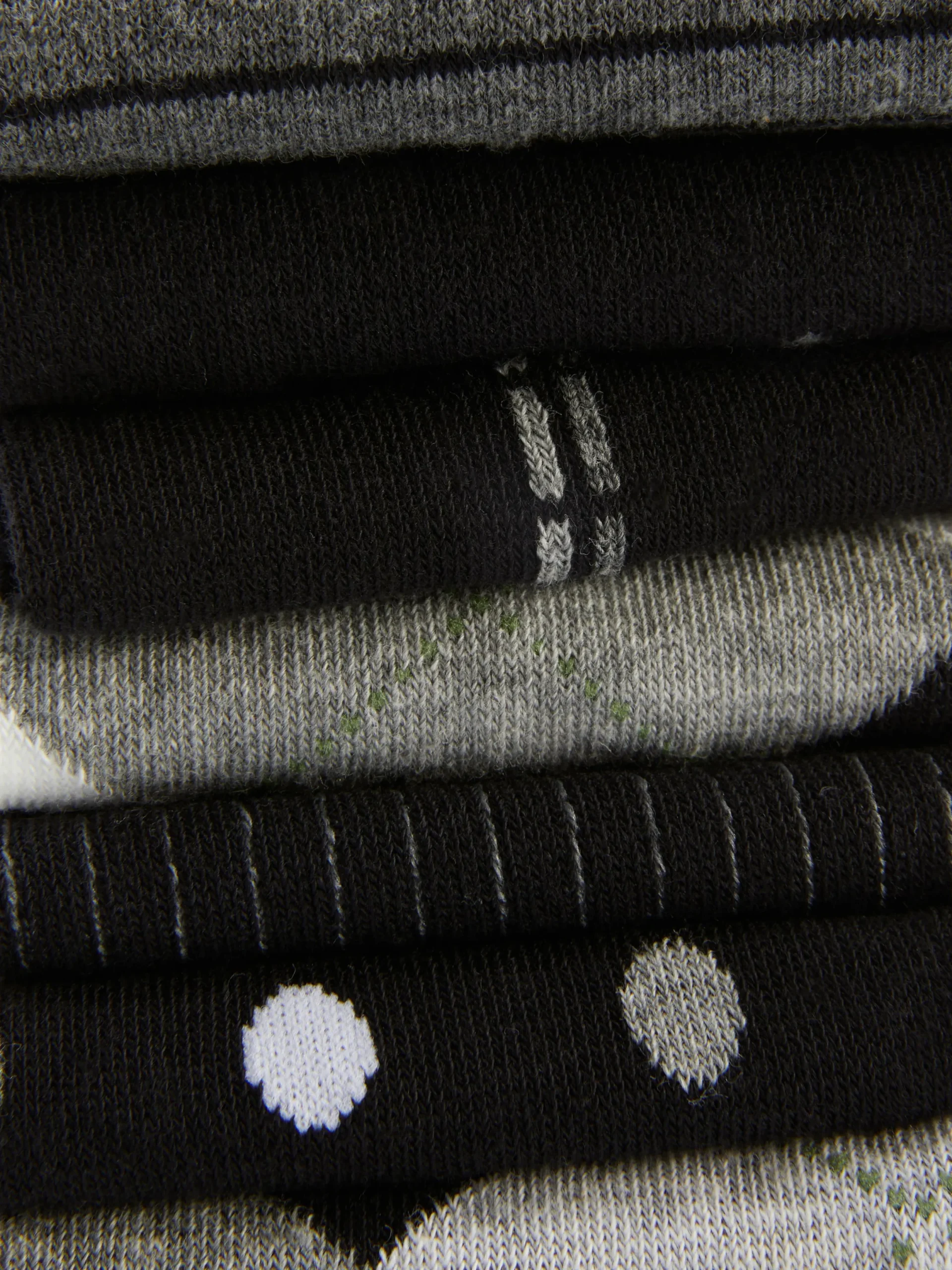 Socken|Primark Crew-Socken In Verschiedenen Designs, 7er-Pack Schwarz