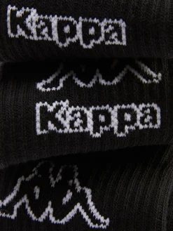 Socken|Sportbekleidung|Primark Crew-Socken Mit „Kappa X “ Logo, 3er-Pack Schwarz