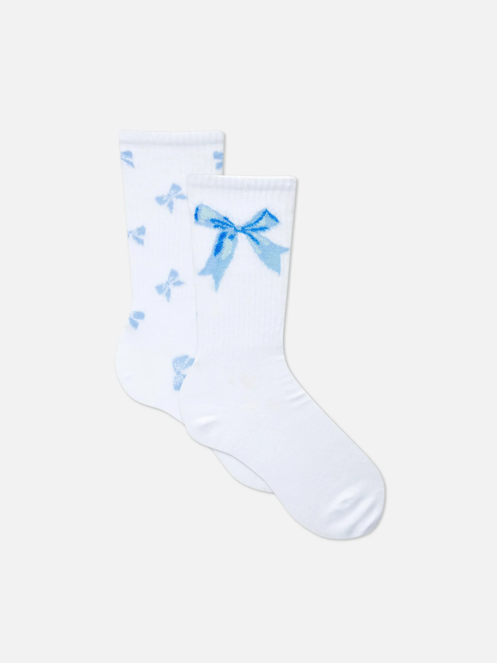 Socken|Primark Crew-Socken Mit Koketter Schleife, 2er-Pack Blau