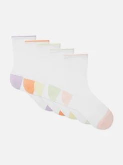 Socken|Primark Crew-Socken Mit Kontrastsaum, 5er-Pack Weiß