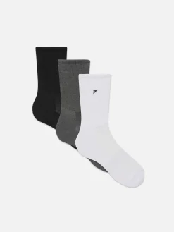 Socken|Fitnesskleidung Und Activewear|Primark Crew-Sportsocken, 3er-Pack Anthrazitfarben