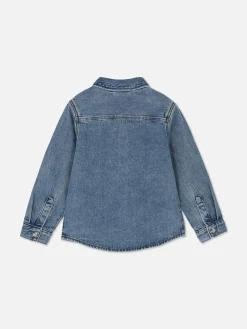 Hemden|Primark Denim-Hemd Mit Knopfleiste Blau