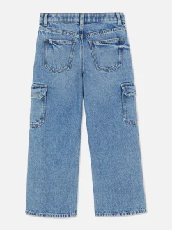 Jeans|Primark Denim-Jeans Im Cargostil Mit Weitem Bein Mittelblau