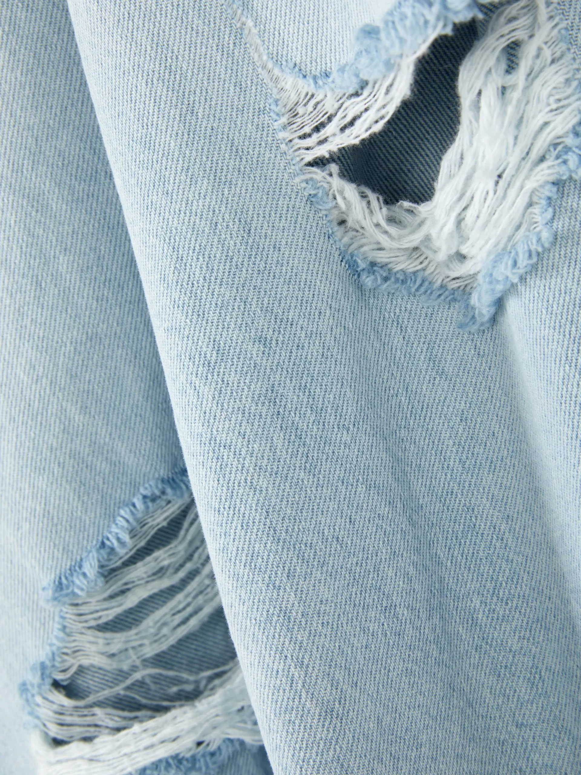 Denim|Jeans|Primark Denim-Jeans Im Used-Look Mit Weitem Bein Hellblau