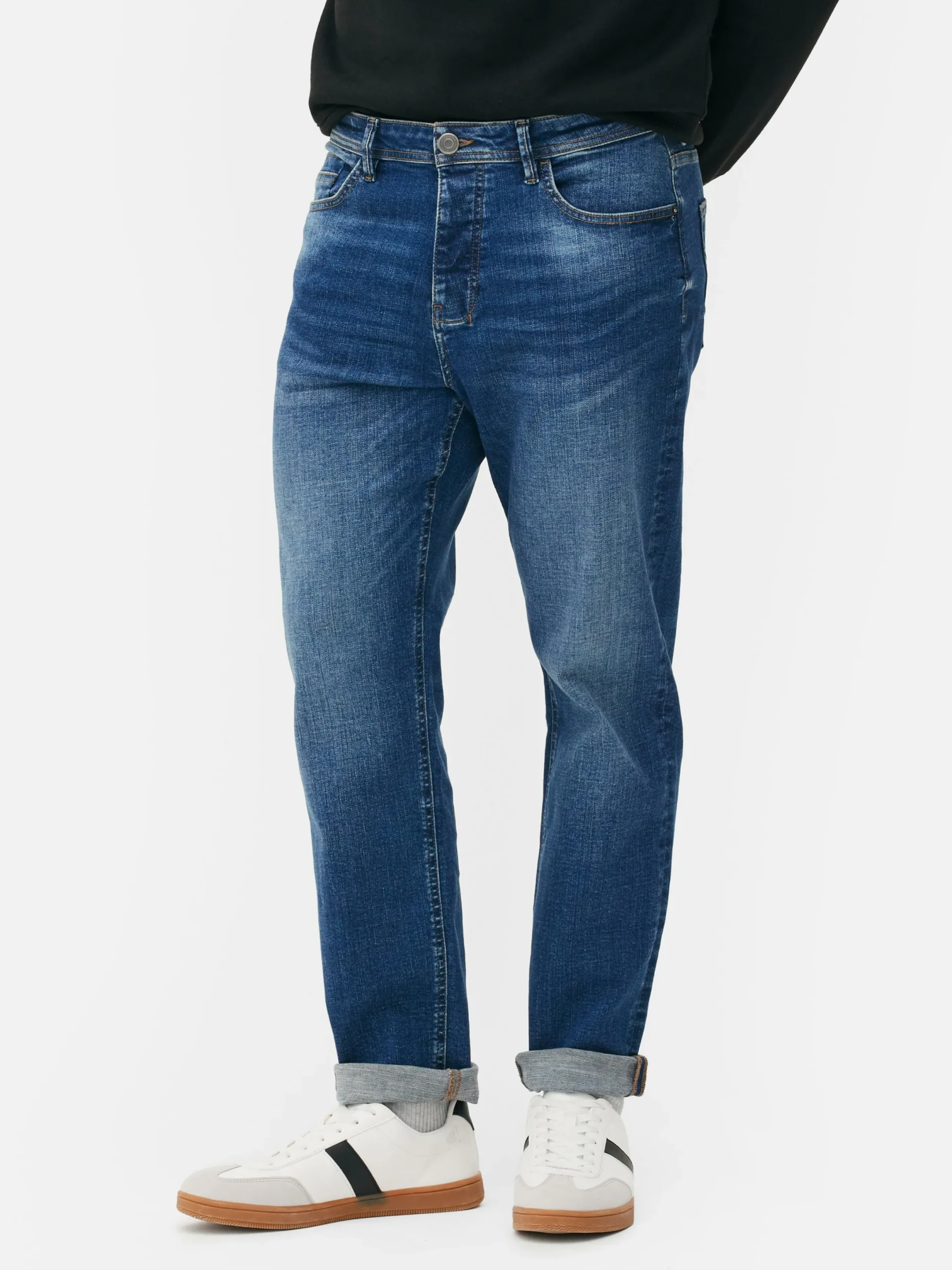 Jeans|Primark Denim-Jeans Mit Geradem Bein Mittelblau