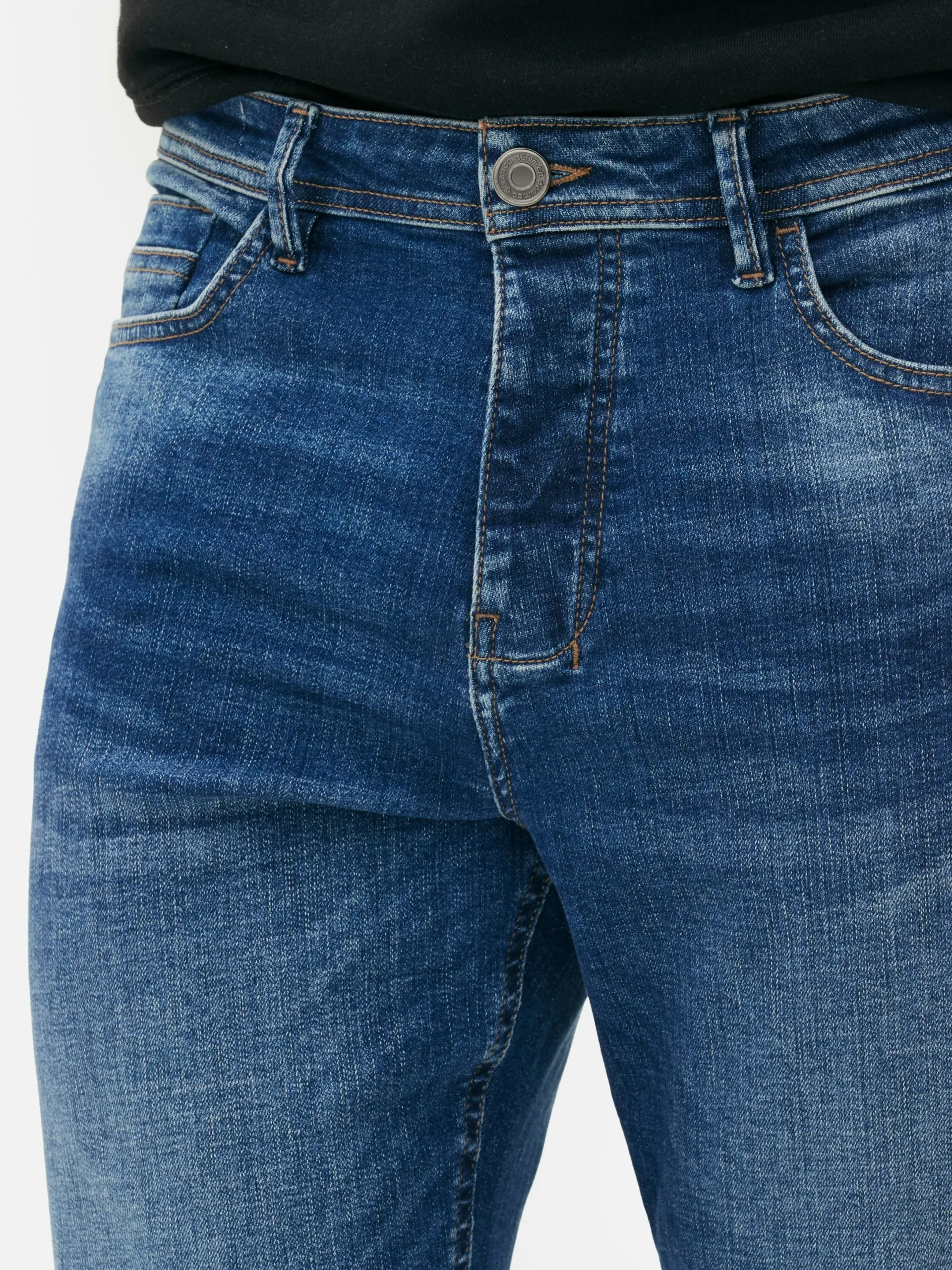 Jeans|Primark Denim-Jeans Mit Geradem Bein Mittelblau