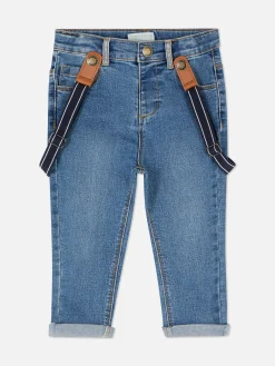 Hosen Und Leggings|Primark Denim-Jeans Mit Hosenträgern Mittelblau