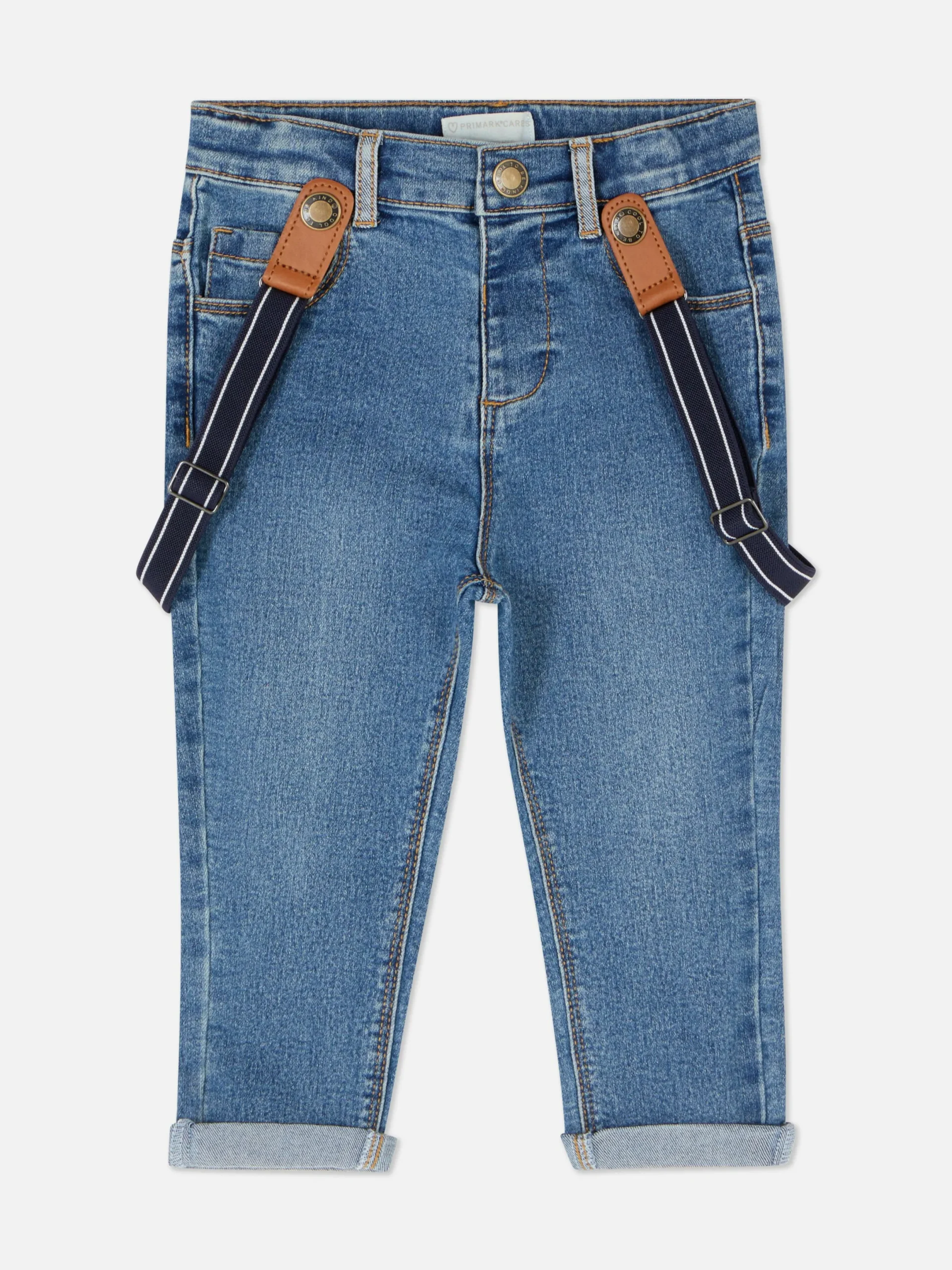 Hosen Und Leggings|Primark Denim-Jeans Mit Hosenträgern Mittelblau