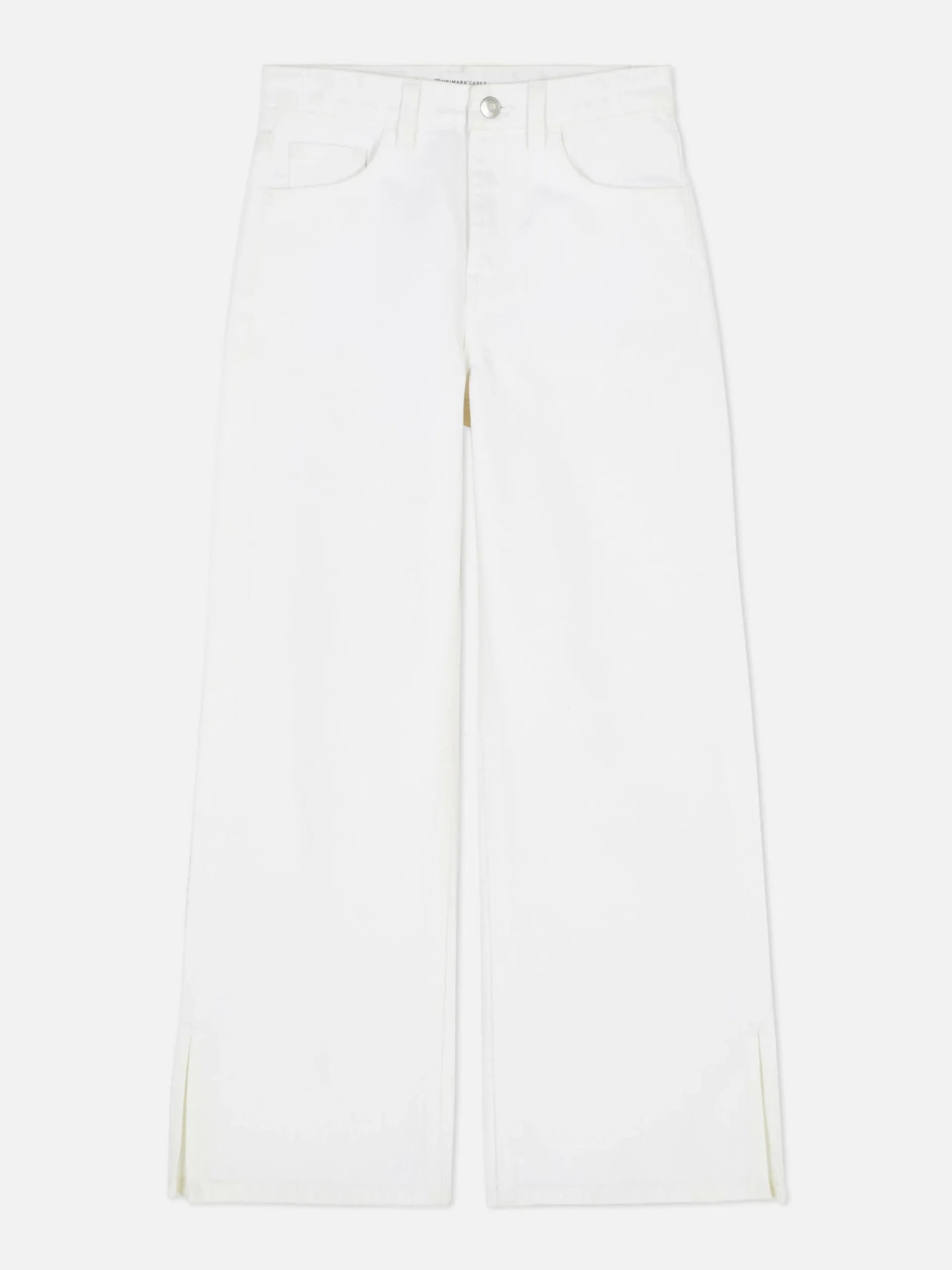 Jeans|Primark Denim-Jeans Mit Weitem Beinschnitt Weiß