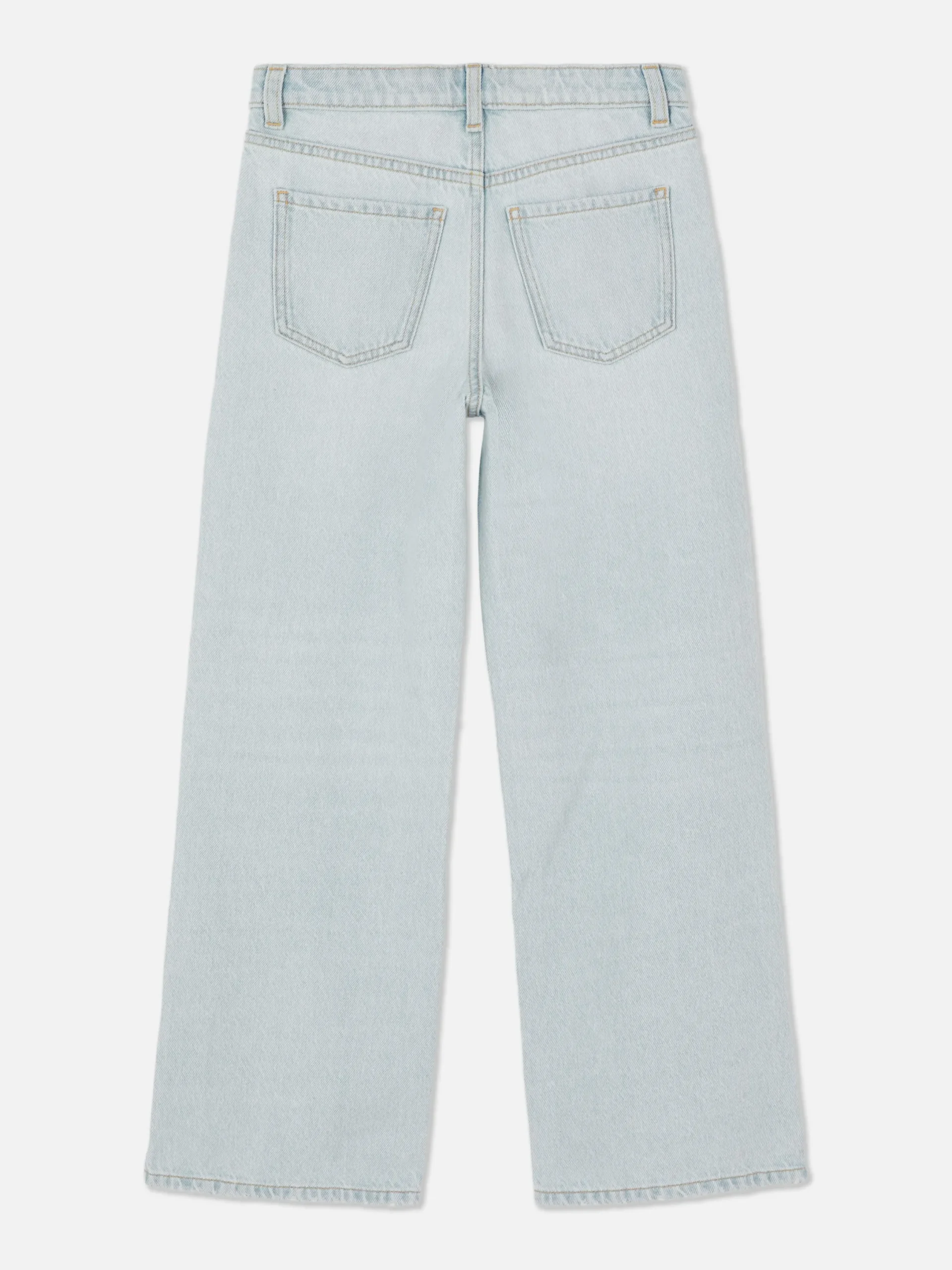 Jeans|Primark Denim-Jeans Mit Weitem Bein Und Schlitz Hellblau