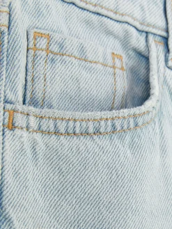 Jeans|Primark Denim-Jeans Mit Weitem Bein Und Schlitz Hellblau