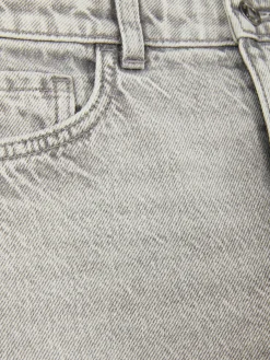 Jeans|Primark Denim-Jeans Mit Weitem Bein Und Schlitz Grau