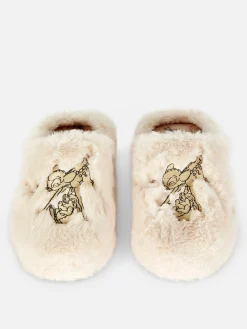 Hausschuhe|Primark „Disney Bambi“ Hausschuhe Aus Kunstfell Beige