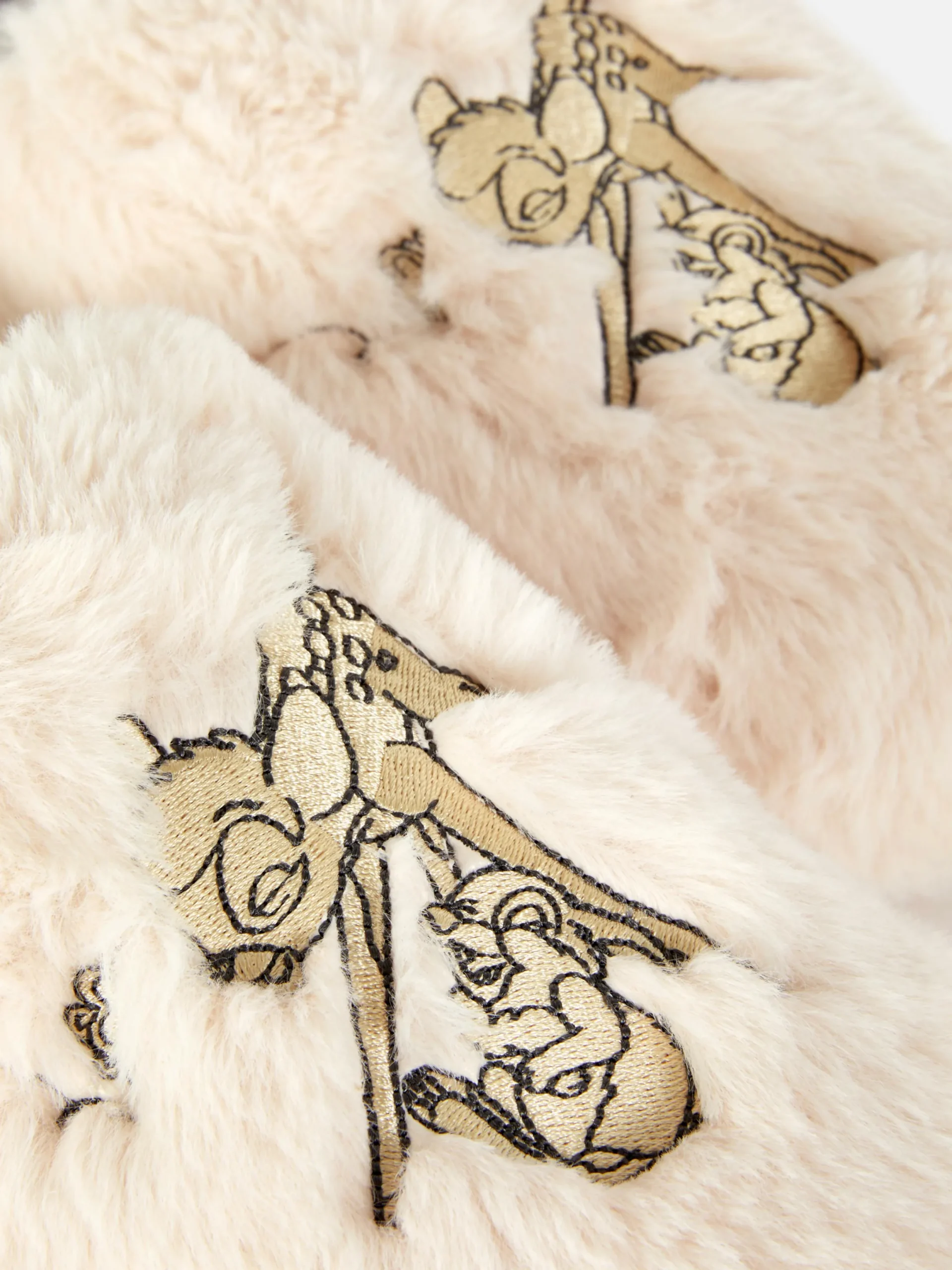 Hausschuhe|Primark „Disney Bambi“ Hausschuhe Aus Kunstfell Beige
