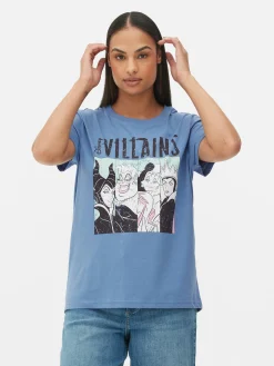 Tops Und T-Shirts|Primark „Disney Bösewichte“ T-Shirt Mit Grafik Dunkelblau