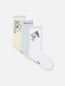 Socken|Primark „Disney Donald Duck And Goofy“ Crew-Socken, 3er-Pack Multi