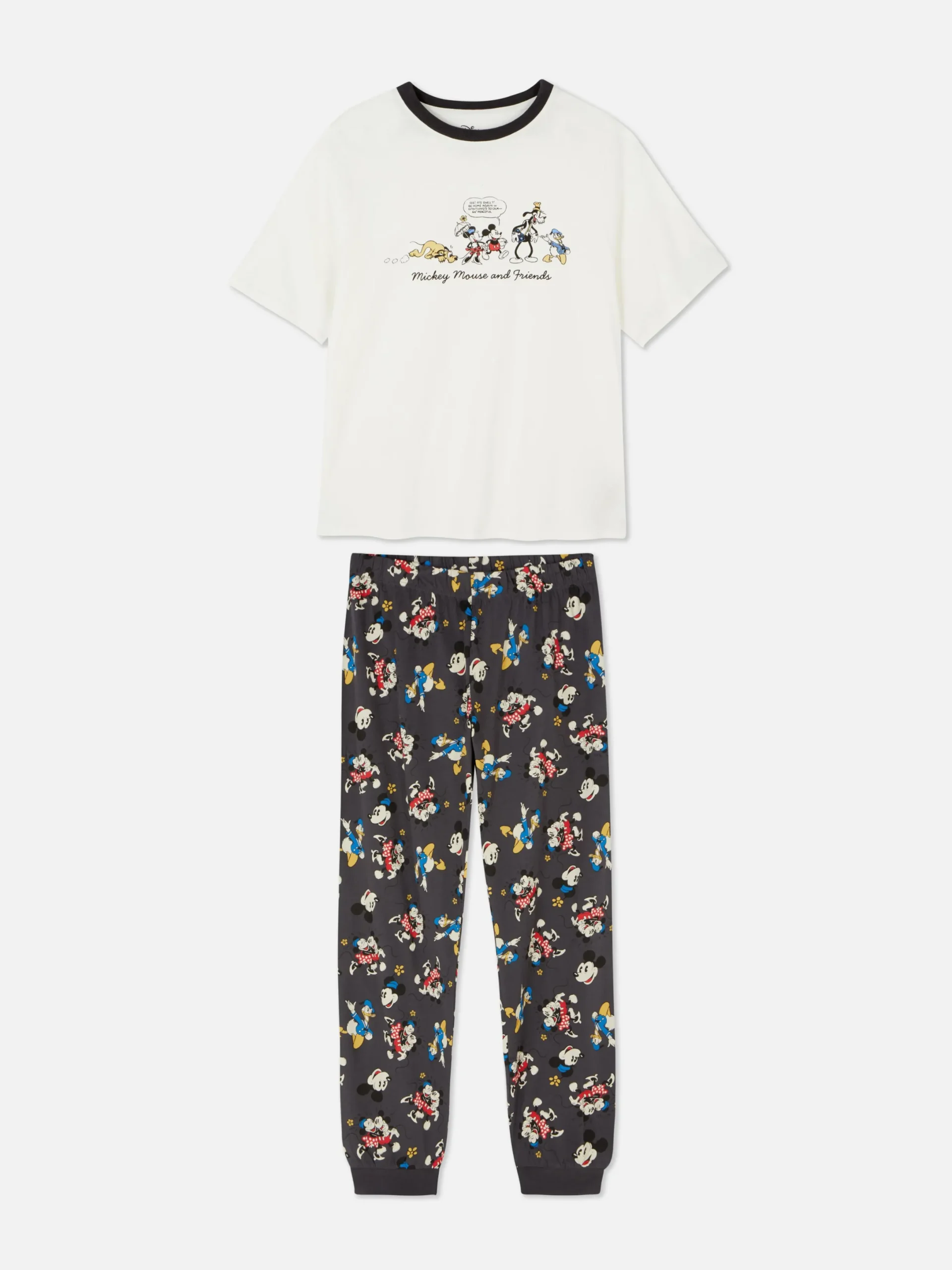 Schlafanzüge|Primark „Disney“ Jersey-Schlafanzug Mit Print Elfenbeinfarben