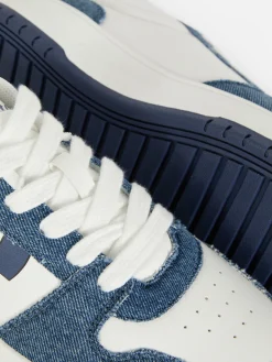 Sneakers|Denim|Primark „Disney Lilo & Stitch“ Denim-Low-Top-Sneaker Blau