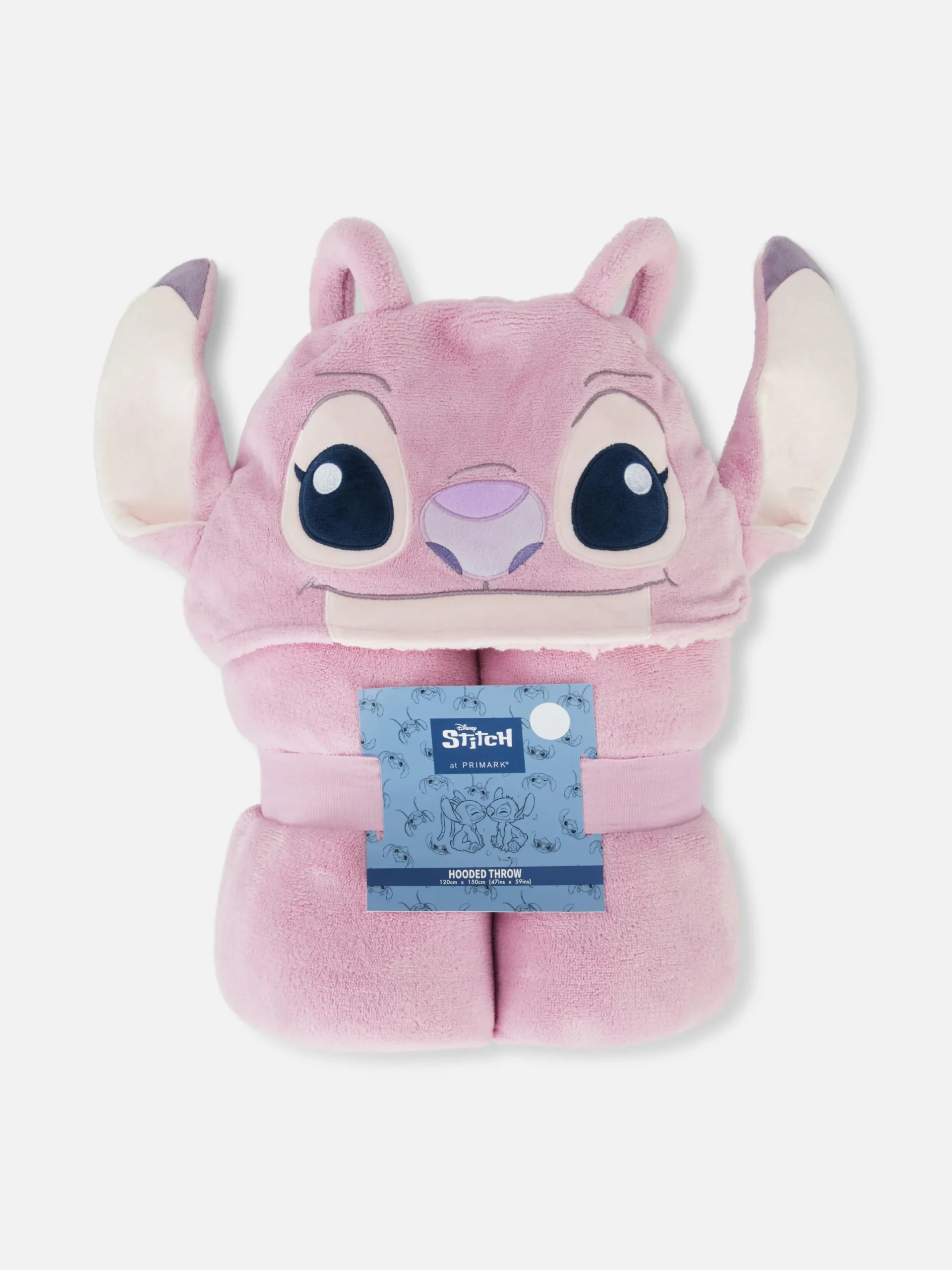 Bettwäsche Und Decken|Primark „Disney Lilo & Stitch Engel“ Überwurf Mit Kapuze Rosa