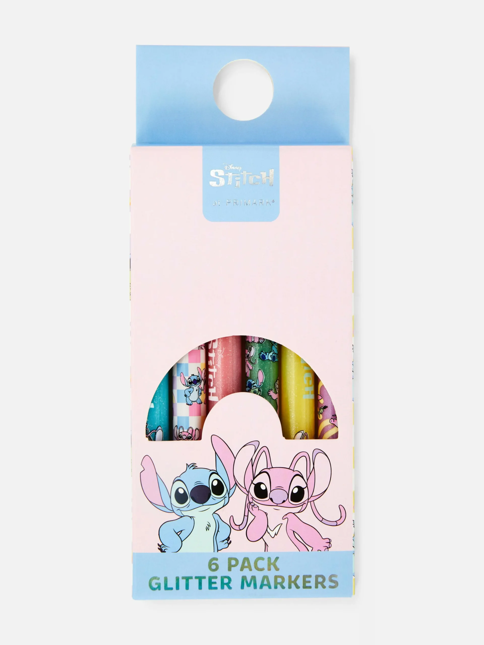 Buntstifte|Primark „Disney Lilo & Stitch“ Glitzer-Filzstifte, 6er-Pack Multi