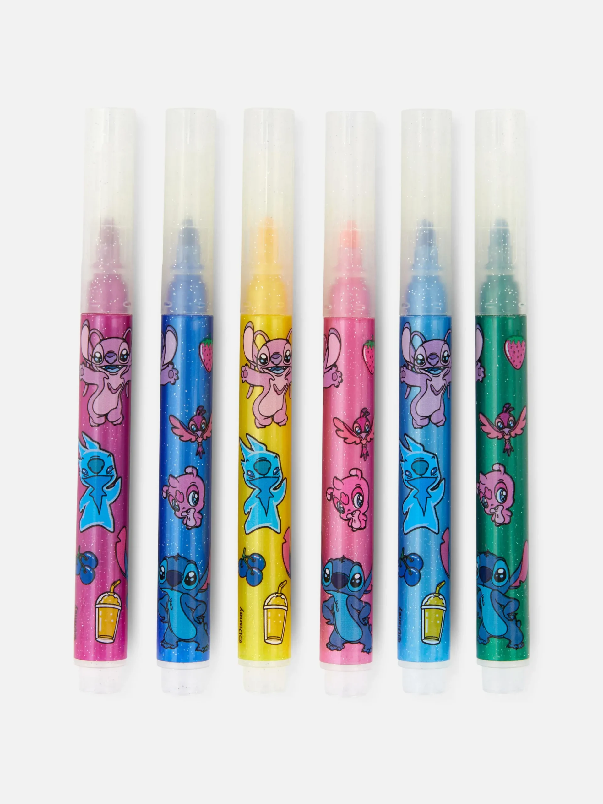 Basteln Und Handarbeiten|Primark „Disney Lilo & Stitch“ Glitzer-Filzstifte, 6er-Pack Multi
