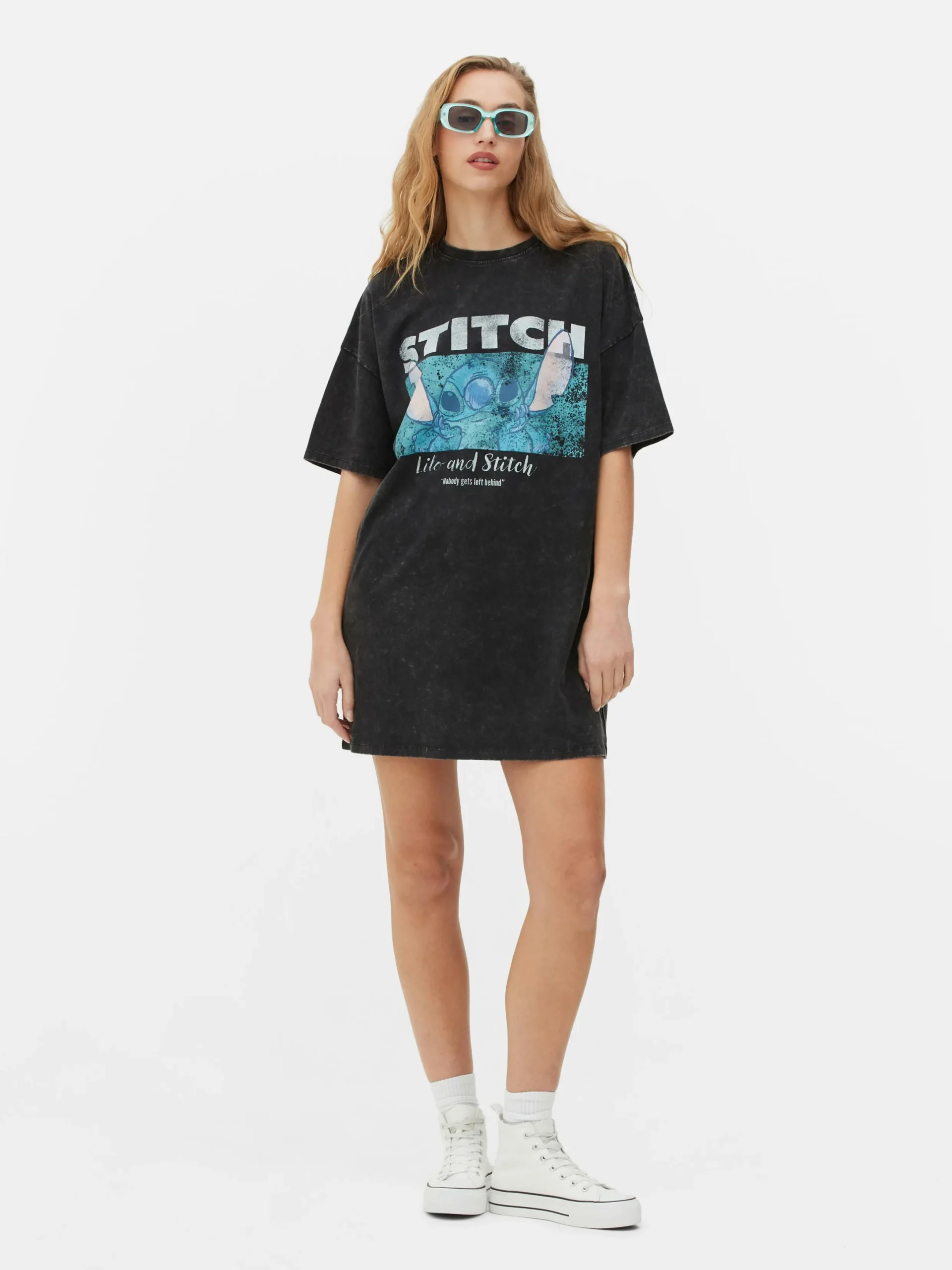 Kleider|Primark „Disney Lilo & Stitch“ T-Shirt-Kleid Anthrazitfarben