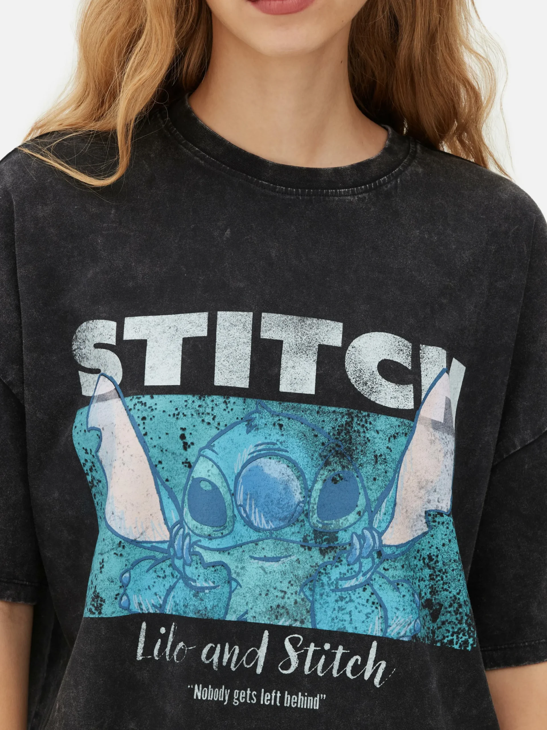 Kleider|Primark „Disney Lilo & Stitch“ T-Shirt-Kleid Anthrazitfarben