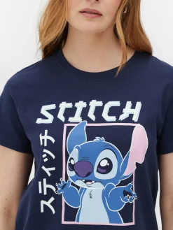 Tops Und T-Shirts|Primark „Disney Lilo & Stitch“ T-Shirt Im Manga-Stil Marineblau