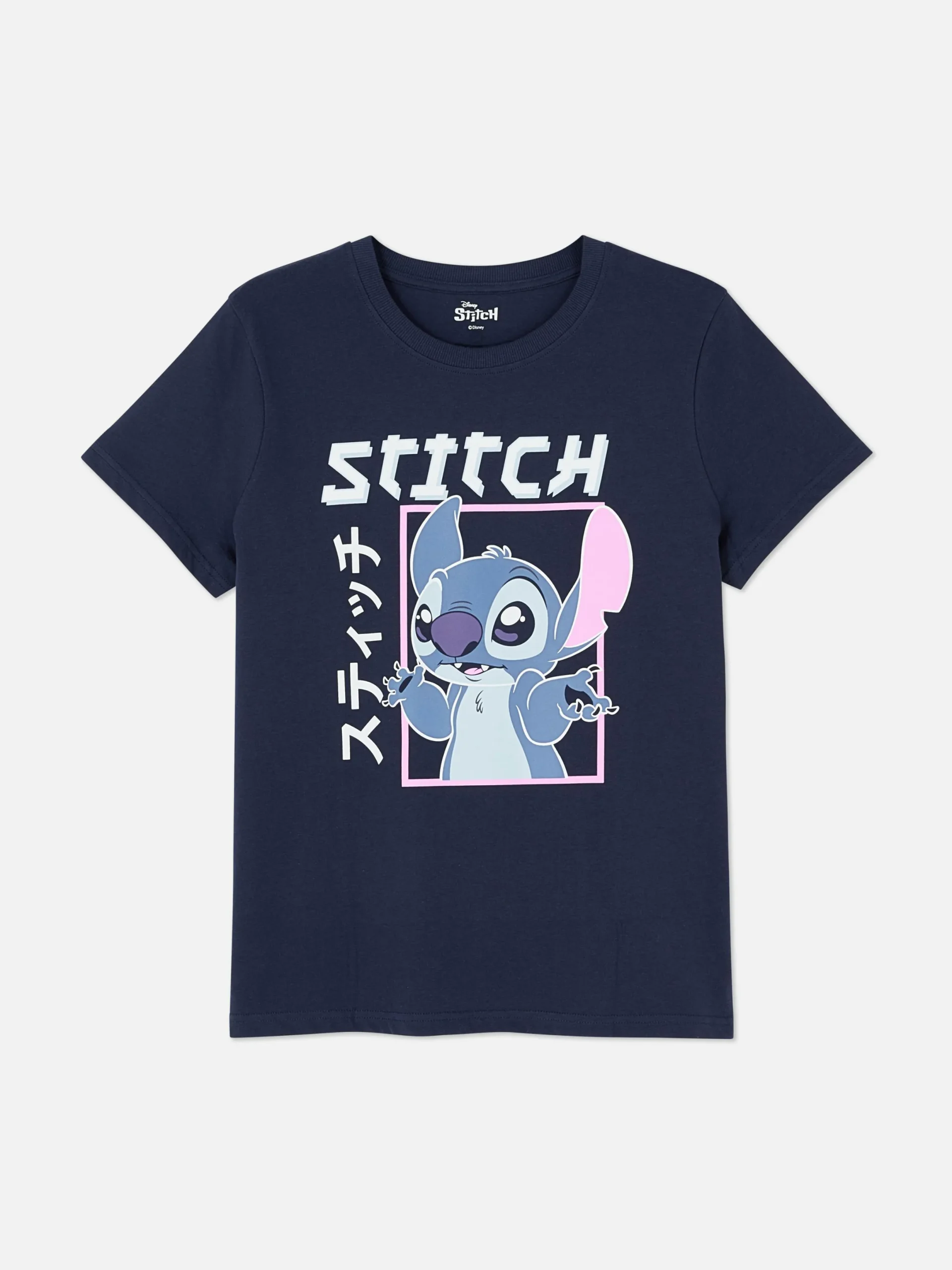 Tops Und T-Shirts|Primark „Disney Lilo & Stitch“ T-Shirt Im Manga-Stil Marineblau