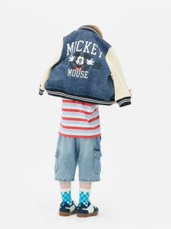 Jacken Und Mäntel|Primark „Disney Micky Maus“ Jeansjacke Im College-Stil Blau