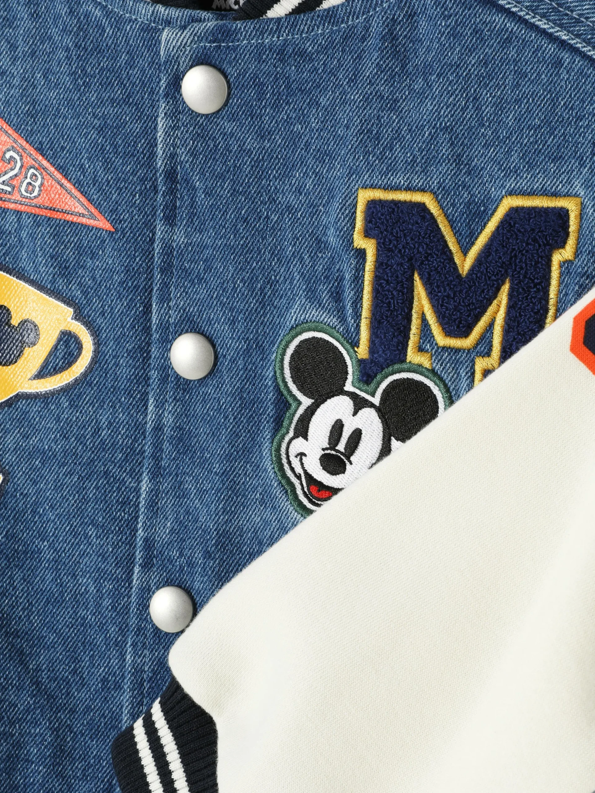 Jacken Und Mäntel|Primark „Disney Micky Maus“ Jeansjacke Im College-Stil Blau