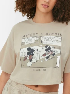 Schlafanzüge|Primark „Disney Micky Maus“ Kurzer Schlafanzug Taupefarben