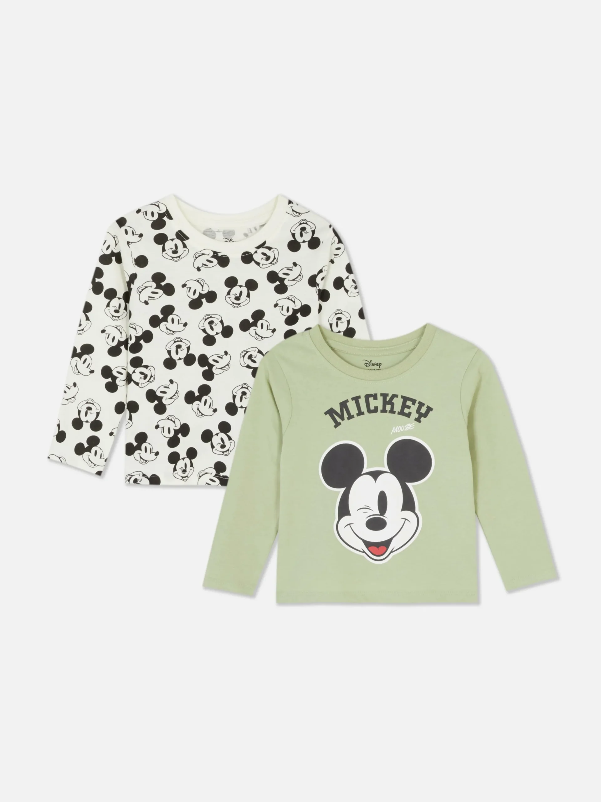 Tops Und T-Shirts|Primark „Disney Micky Maus“ Langarmshirt, 2er-Pack Grün