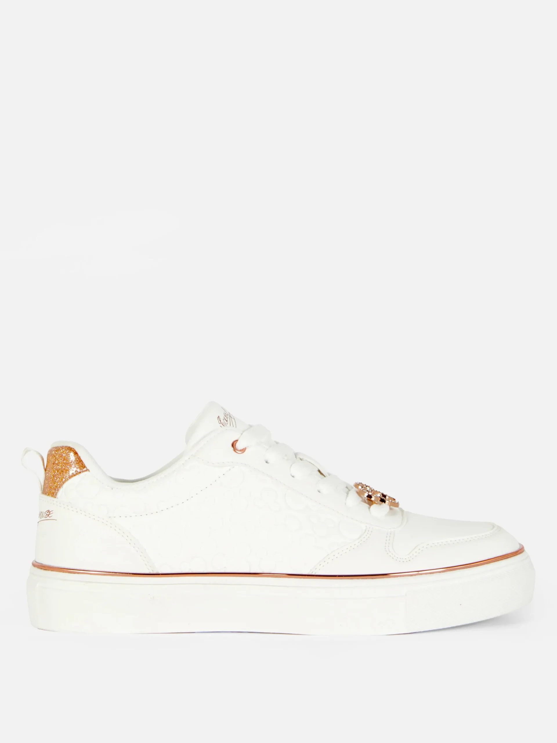 Sneakers|Primark „Disney Micky Maus“ Low-Top-Sneaker Mit Glitzer Weiß