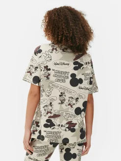 Schlafanzugoberteile|Primark „Disney Micky Maus“ Schlafanzugtop Taupefarben