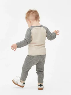 Sets Und Outfits|Primark „Disney Micky Maus“ Strickpullover Und Leggings Im Kombiset Grau