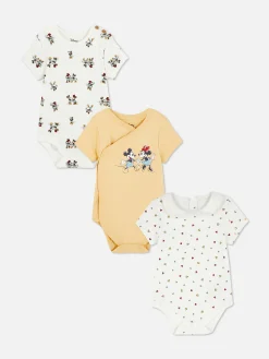 Bodys Und Westen|Primark „Disney Micky Maus Und Minnie Maus“ Bodys, 3er-Pack Elfenbeinfarben