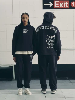 Grafik-T-Shirts Und -Sweatshirts|Hoodies Und Sweatshirts|Primark „Disney Micky Maus X Keith Haring“ Hoodie Anthrazitfarben