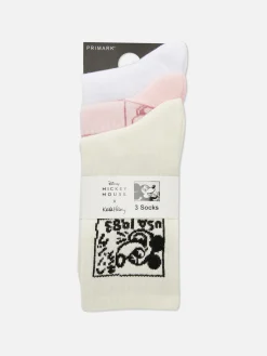 Socken|Primark „Disney Micky Maus X Keith Haring“ Crew-Socken, 3er-Pack Rot