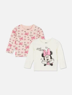 Tops Und T-Shirts|Primark „Disney Minnie Maus“ Langärmelige T-Shirts, 2er-Pack Rosa