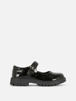 Flache Schuhe|Primark „Disney Minnie Maus“ Schulschuhe In Lackoptik Schwarz